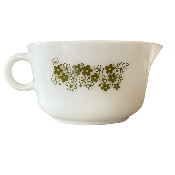 Vtg PYREX Corning Spring Blossom Milk Glass Gravy Boat Under plate Sauce Server - Picture 15 of 16